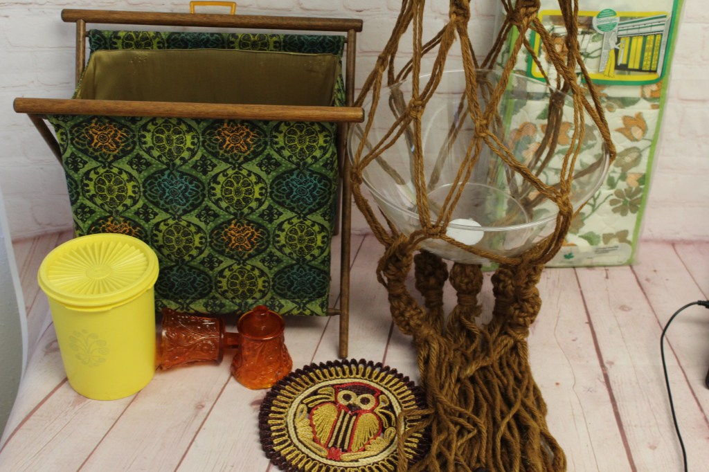 Collection of 60s and 70s home decor.