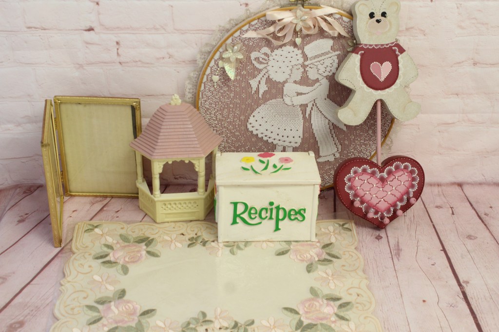 Collection of bright 80s home decor.