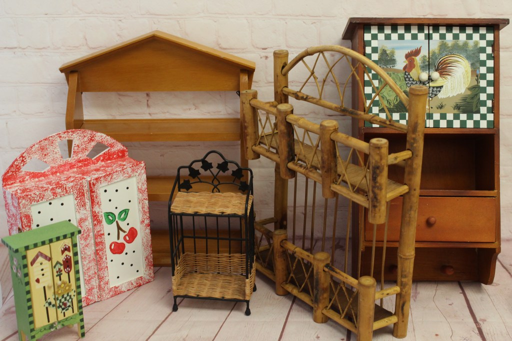 Collection of vintage small shelves.